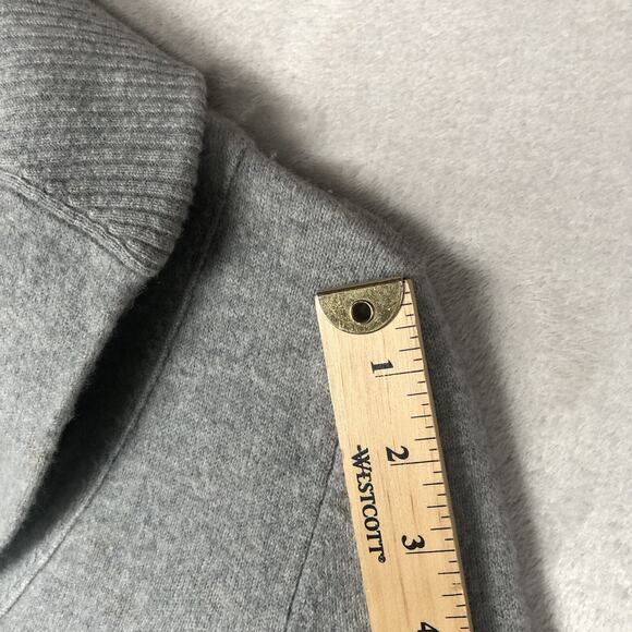 EILEEN FISHER Merino Cashmere Shawl Collar Cardigan Sz PM Gray Grandpa Pockets - Picture 7 of 12